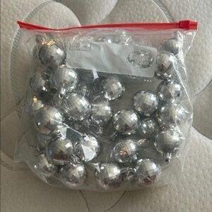 Silver Disco Ball Ornaments